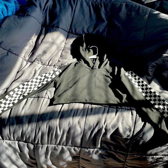 VANS Hooded Crop Top Checkered - Picture 1 of 5